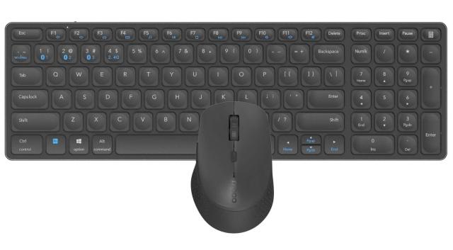 Комплект клавиатура и мишка RAPOO 9700M, Multi mode, Bluetooth/Wireless, Тъмносив