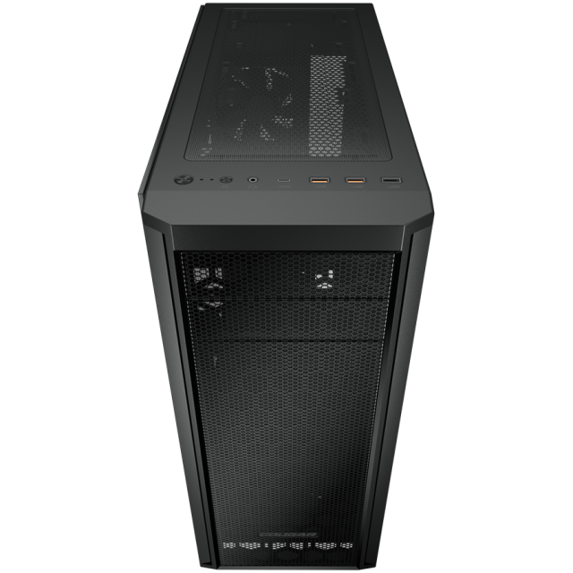 Кутия COUGAR  MX330-G Pro, Mid Tower, 2x USB 3.0, 2x USB 2.0, Mic x 1 / Audio x 1, RGB button, MiniITX/MicroATX/ATX, черна