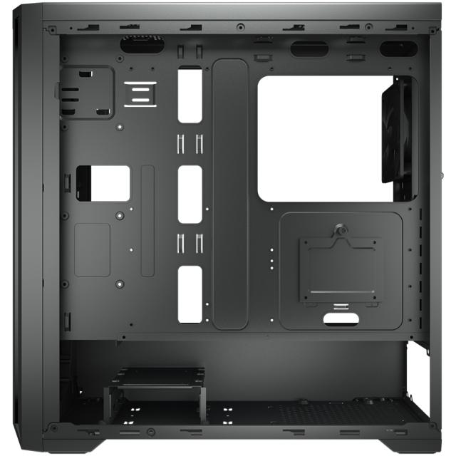 Кутия COUGAR  MX330-G Pro, Mid Tower, 2x USB 3.0, 2x USB 2.0, Mic x 1 / Audio x 1, RGB button, MiniITX/MicroATX/ATX, черна