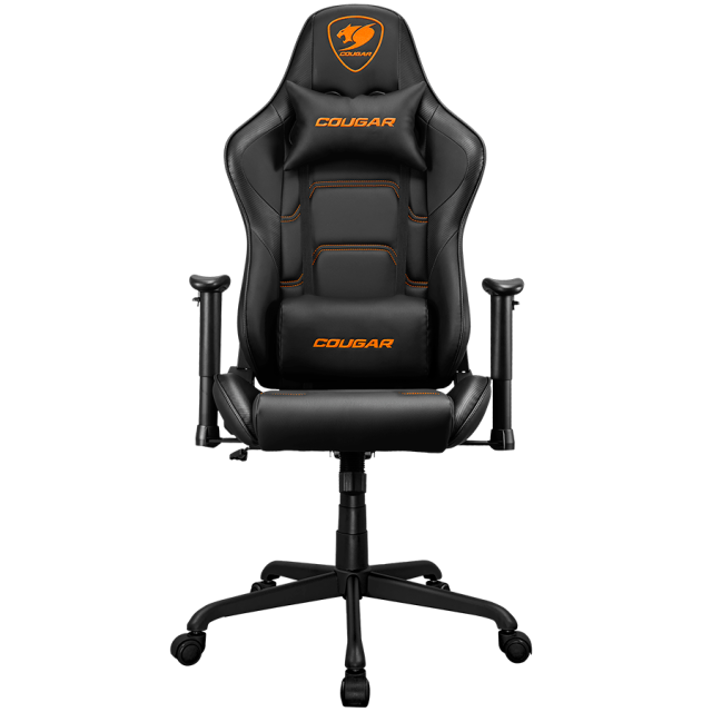 Геймърски стол COUGAR Armor Elite Black Gaming Chair, газов асансьор, 2D регулируеми подлакътници