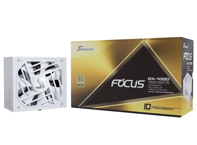 Захранване SEASONIC FOCUS GX-1000 1000W, White 80+ Gold, Fully Modular