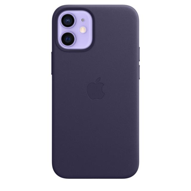 Калъф Apple iPhone 12 mini Leather Case with MagSafe - Deep Violet