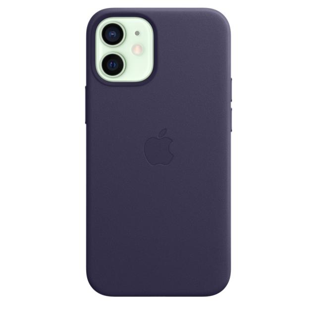 Калъф Apple iPhone 12 mini Leather Case with MagSafe - Deep Violet