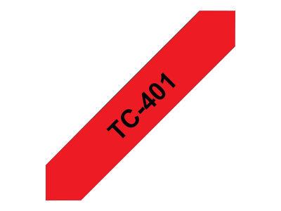 Консуматив BROTHER P-Touch TC-401, Black on Red, 12mm