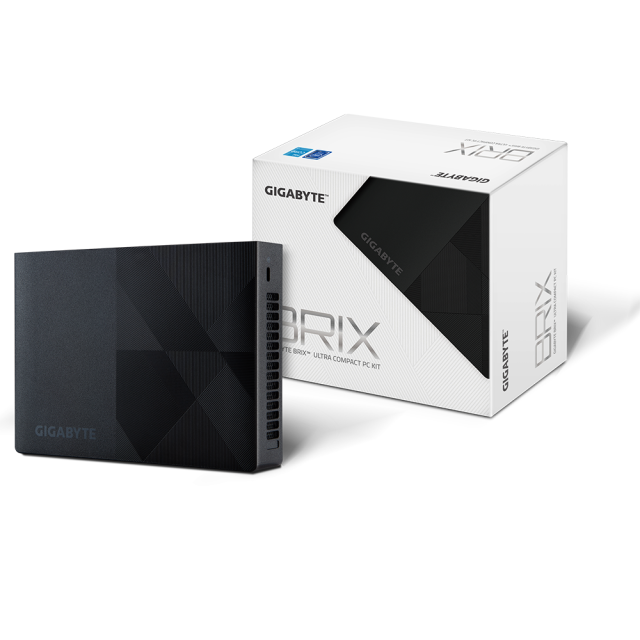 Настолен компютър Gigabyte BNIP-N100, Intel® Processor N100 2.9Ghz, 1 x SO-DIMM DDR4, 2x M.2 SSD, WI-FI 6 + BT 5.2, черно