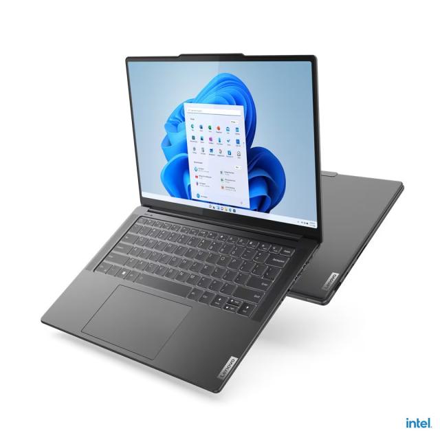 Лаптоп Lenovo YOGA 9 PRO 14IRP8, Intel Core i7-13705H, 14C (2.4 / 5.0GHz, 24MB), 14.5" (36.83 cm) 3K 165Hz, LED 1200nits Glossy, TouchScreen, NVIDIA GeForce RTX 4050 6GB, 32GB LPDDR5, 1TB SSD PCIe 4, Free DOS