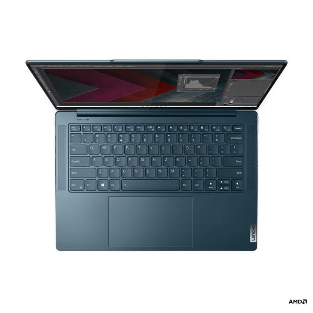 Лаптоп Lenovo Yoga Pro 7 14ARP8, 14.5" (36.83 cm), 3K+,IPS 400nits Anti-glare, 120Hz, AMD Ryzen 7 7735HS (3.2/4.7GHz, 16M), NVIDIA RTX 3050 6GB GDDR6, 16GB DDR5, 1TB SSD, Windows 11 Home