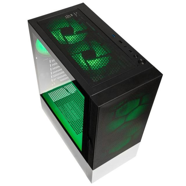 Кутия Kolink Observatory MX Mesh ARGB TG Mid-Tower, 2x USB-A 3.0, 1x USB-A 2.0, 1x 3,5 mm HD-Audio, ATX, Micro-ATX, Mini-ITX, Черен/Бял 