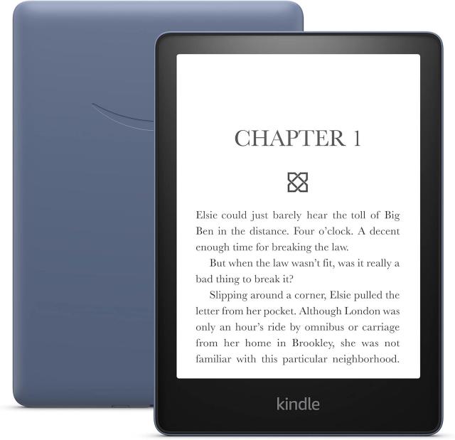 eBook четец Kindle Paperwhite 6.8", 16GB, 2021, 11 генерация, IPX8, Wireless, Bluetooth, USB, Denim