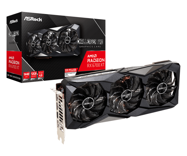Видео карта ASRock AMD Radeon RX 6700 XT Challenger Pro 12GB, 192-bit, HDMI, 3x DP