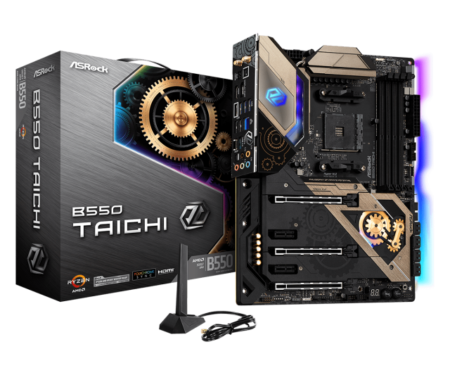 Дънна платка ASROCK B550 TAICHI RYZER EDITION WiFi, AM4, 2x M2, 6x SATA3 RAID, 4x DDR4, HDMI/DP, ATX