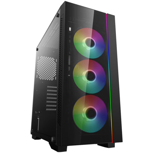 Кутия DeepCool MATREXX 55 3F A-RGB, Mid Tower Case, 2xUSB2.0, 1xUSB3.0, 1xAudio, 1xMic,E-ATX/ATX/Micro-ATX/Mini-ITX