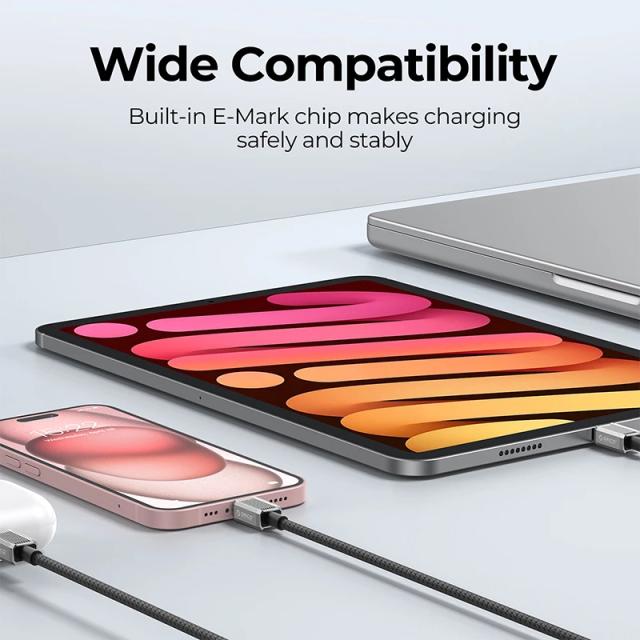 Kабел Orico USB Type-C към USB Type-C PD 60W Charging 2.0m Black