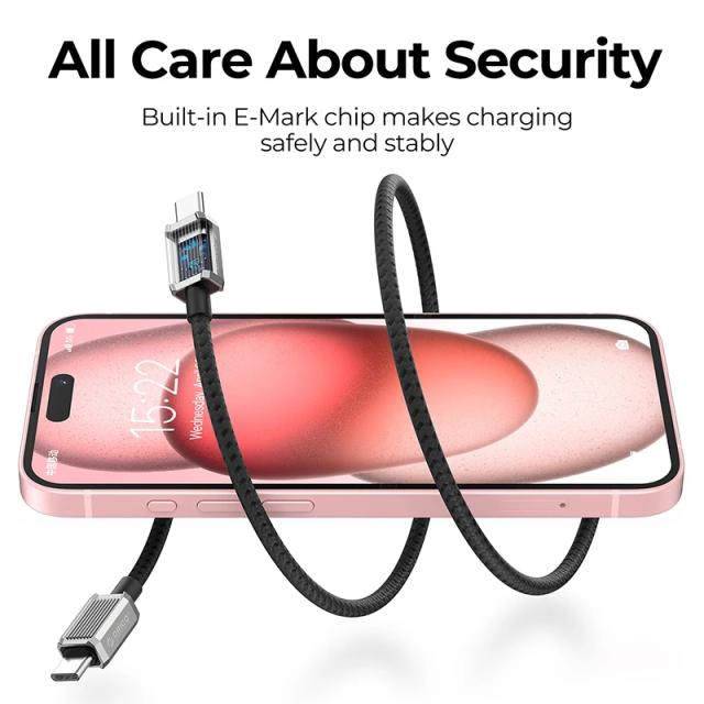 Kабел Orico USB Type-C към USB Type-C PD 60W Charging 2.0m Black