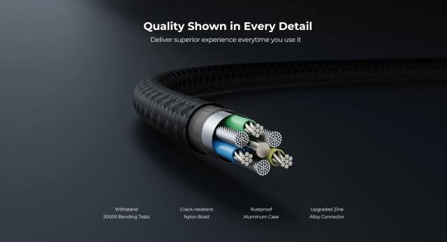 Kабел Orico USB Type-C към USB Type-C PD 100W Charging 1.0m Black