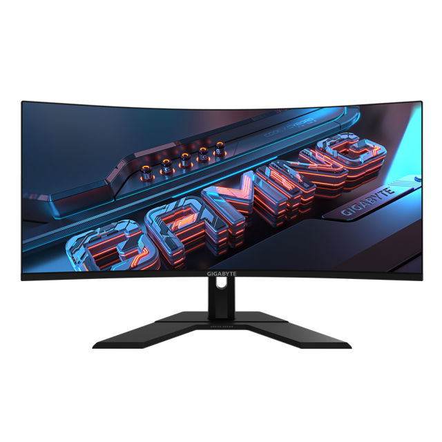 Монитор Gigabyte GS34WQC, 34" (86.36 cm) SS VA WQHD, Curved 1500R, 135Hz, 1ms, HDR Ready, 2x HDMI, DP 