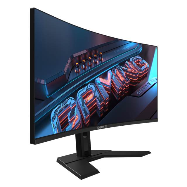Монитор Gigabyte GS34WQC, 34" (86.36 cm) SS VA WQHD, Curved 1500R, 135Hz, 1ms, HDR Ready, 2x HDMI, DP 