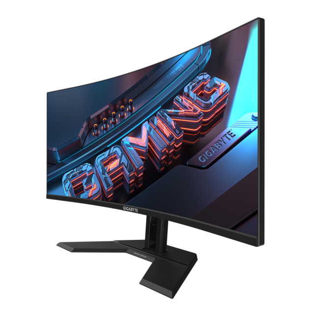 Монитор Gigabyte GS34WQC, 34" (86.36 cm) SS VA WQHD, Curved 1500R, 135Hz, 1ms, HDR Ready, 2x HDMI, DP 