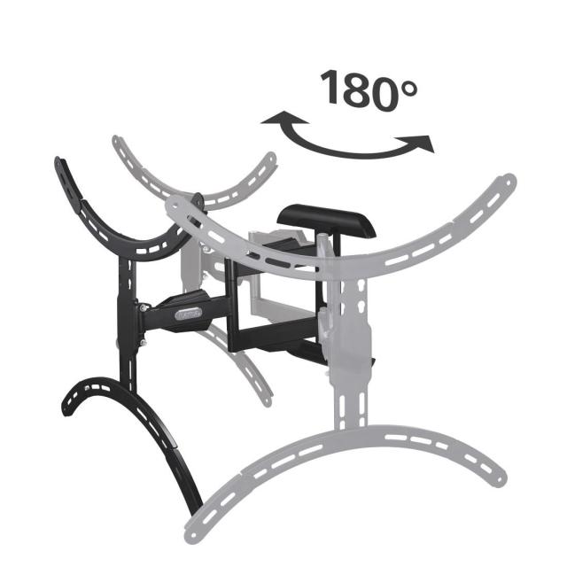 Стенна стойка за TV, Fullmotion ,XL, черна, 191см, 75", до 45кг