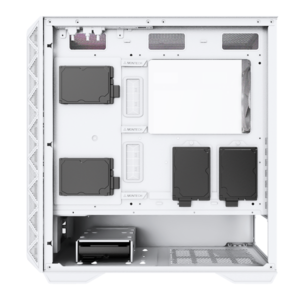 Кутия MONTECH AIR 903 BASE, TG, Mid-Tower, 1x USB Type-C, 2x USB3.0, 1x MIC, E-ATX, ATX, Micro-ATX, Mini-ITX, Бяла