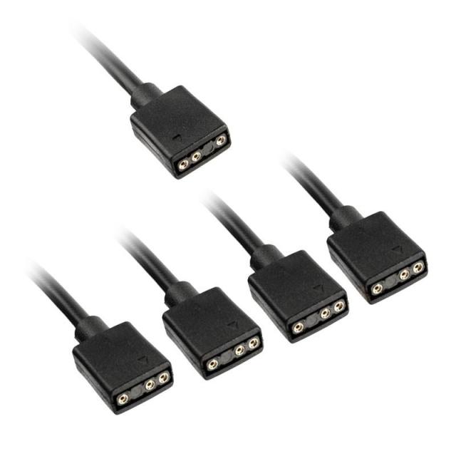 Кабел Kolink ARGB 1-4 Сплитер, 3-pin - 30 cm
