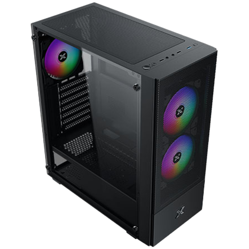 Кутия XIGMATEK Hero II Air 3F Black EN41655, Middle Tower, USB3.0 X1, USB2.0 X2, HD AUDIO, ATX/M-ATX/MINI ITX