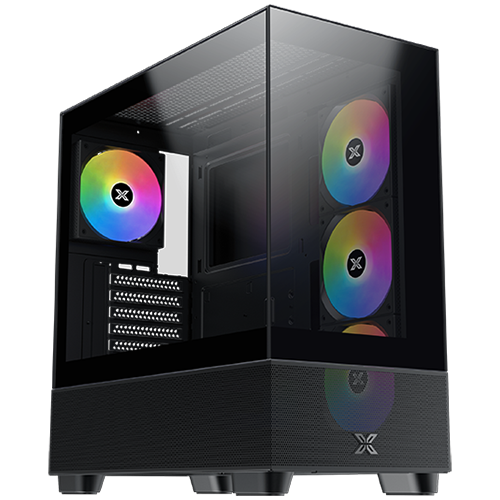 Кутия XIGMATEK Endorphin Air V2 EN41822 Black, Middle Tower, USB3.0 X2, TYPE C X1, HD AUDIO, E-ATX/ATX/M-ATX/MINI ITX
