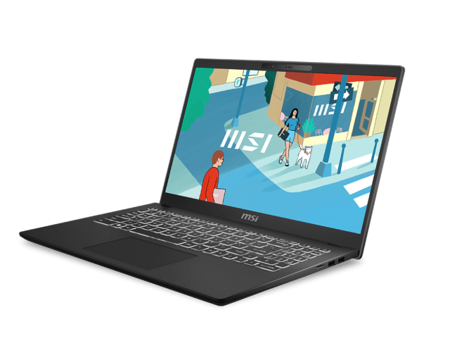 Лаптоп MSI Modern 15 H C13M, 15.6", Full HD, Intel Core i5-13420H 8C (2.1/4.6 GHz, 12 MB cache), Intel Iris Xe Graphics, 16GB DDR4, 512GB SSD, Windows11 Home 