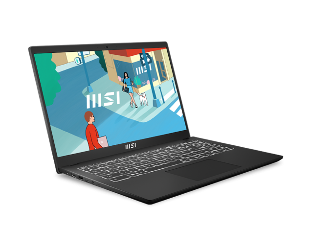 Лаптоп MSI Modern 15 H C13M, 15.6'' (39.62 cm) Full HD, Intel Core i7-13700H 14C (2.4/5.0GHz, 24M), Intel Iris Xe Graphics, 16GB DDR4, 512GB SSD, Windows 11 Home