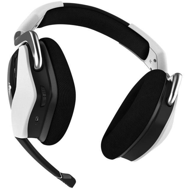 Геймърски слушалки Corsair VOID RGB ELITE, Wireless Headset, White