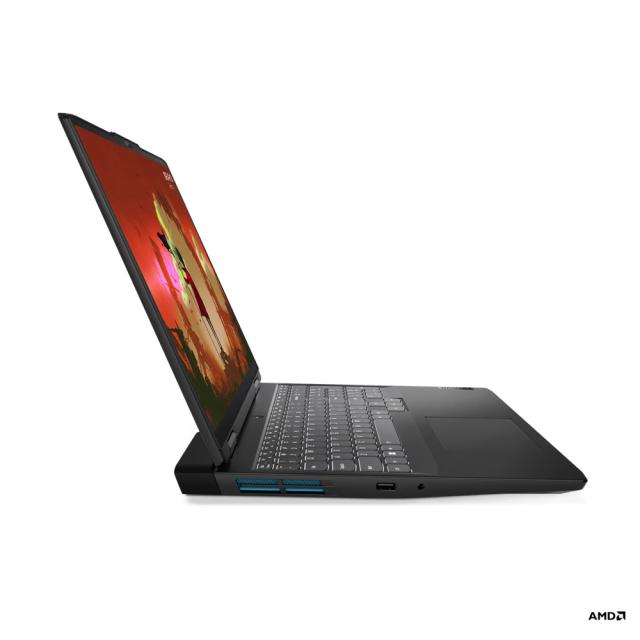 Лаптоп LENOVO IdeaPad Gaming 3 16ARH7, 16.0" (40.64 cm) WUXGA IPS 350nits Anti-glare, 165Hz, AMD Ryzen 5 6600H 6C / 12T (3.3 / 4.5GHz,163MB), NVIDIA GeForce RTX3050 Ti 4GB, 16GB DDR5, 512GB SSD M.2 NVMe, Free DOS