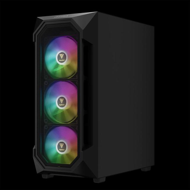 Кутия Gamdias AURA GC1 Elite - Mesh, RGB, Middle Tower, 1 x USB 3.0, 2 x USB 2.0, ATX, mATX, Mini-ITX
