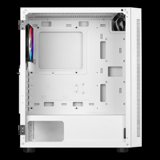 Кутия Gamdias ARGUS E4 Elite White, RGB, Middle Tower, 1 x USB 3.0, 2 x USB 2.0, RGB button, ATX, mATX, Mini-ITX