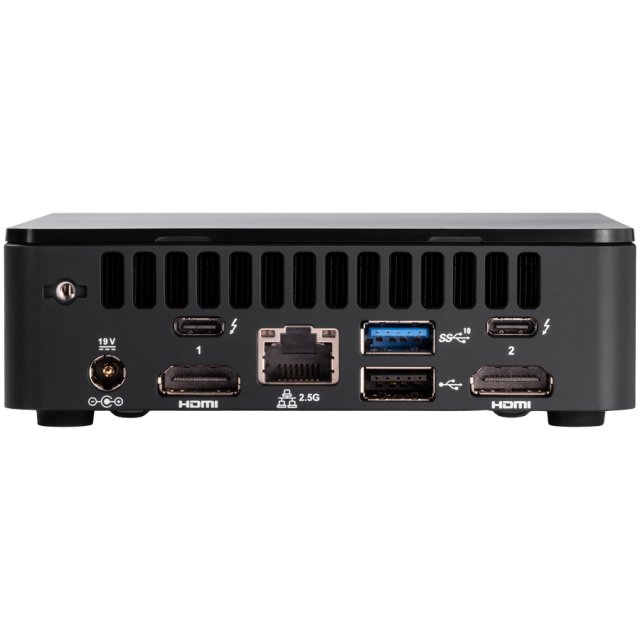 Настолен компютър  ASUS NUC 12 Pro Kit NUC12WSKi5, Intel Core i5-1240P, 12C (1.7 / 4.4GHz, 12MB),  1x M.2 22x80 NVMe, 4xUSB, 2,5Gbe LAN, 2xHDMI, 2x Thunderbolt 4 (USB-C+DP)