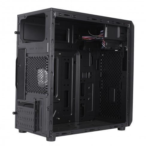 Кутия SPIRE SPT1413B, 1x USB2.0, 1x USB3.0, Audio ports, Micro ATX / ITX, 420W захранване, Черна