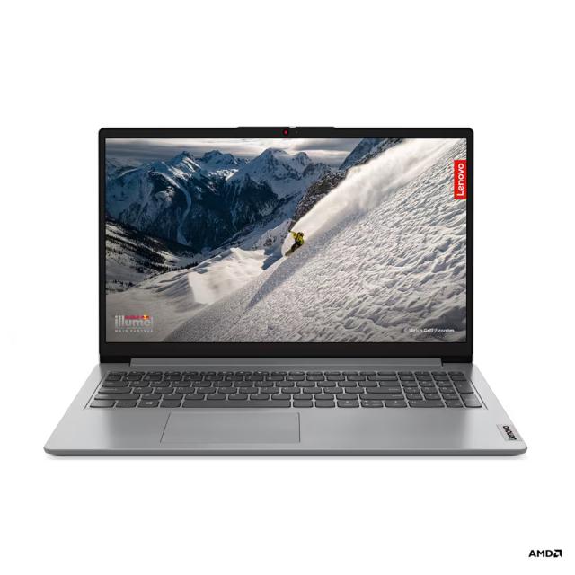 Лаптоп Lenovo IdeaPad 1 15AMN7, 15.6'' (39.62 cm) TN, AMD Ryzen 5 7520U 4C (2.8 / 4.3GHz, 4MB), 8GB LPDDR5, 512GB SSD, Free DOS 