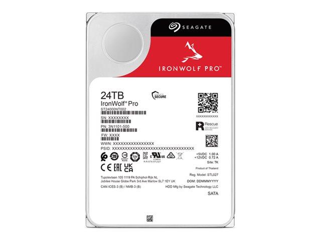 Твърд диск Seagate Ironwolf PRO Enterprise NAS HDD 24TB SATA III 6Gb/s, 7200rpm, 256MB, 3,5" (8.89 cm)