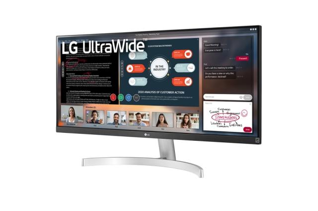 Монитор LG 29WN600-W, 29" UltraWide AG, IPS Panel, 5ms, CR 1000:1, 250 cd/m2, 21:9, 2560x1080, HDR 10, sRGB over 99% , Radeon FreeSync, 75Hz, Reader Mode, HDMI, DisplayPort, Tilt, speacers MaxxAudio 7w, Headphone Out, Black