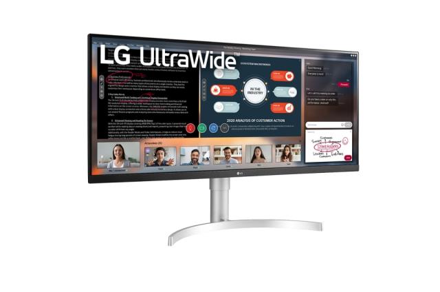 Монитор LG 34WN650-W, 34" UltraWide AG, IPS Panel, 5ms, CR 1000:1, 400 cd/m2, 21:9, 2560x1080, HDR 400, sRGB over 99% , Radeon FreeSync, Reader Mode, 75Hz, HDMI, DisplayPort, SpeakermMaxx Audio 7Wx2, Tilt, Height Adjustable, Headphone Out, Black