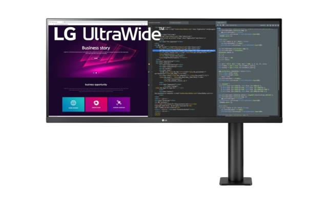 Монитор LG 34WN780-B, 34" UltraWide QHD Ergo AG, IPS, 5ms, CR 1000:1, 300cd/m2, 21:9, (3440x1440), 1ms Motion Blur Reduction, HDR 10, sRGB 99% , Radeon FreeSync, Reader Mode, 75Hz, HDMI, DisplayPort, Speaker 7Wx2, Unfolding, shrinking, turning, Heigh