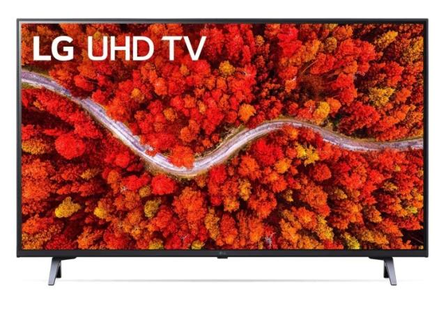 Телевизор LG 43UP80003LR, 43" 4K IPS UltraHD TV 3840 x 2160, DVB-T2/C/S2, webOS Smart TV, ThinQ AI, Quad Core Processor 4K, WiFi 802.11ac, HDR10, HLG, ALLM / HGiG,  AI Sound, Voice Controll, Wi-Di, Miracast / AirPlay 2,  HDMI, CI, LAN, USB, Bluetooth