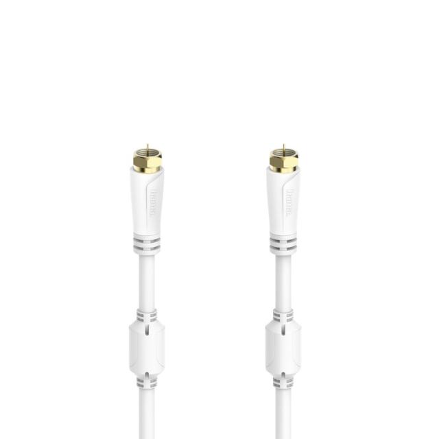 HAMA Коаксиален антенен кабел SAT, F-Plug - F-Plug, позлатен, 1,5 m, 100 dB