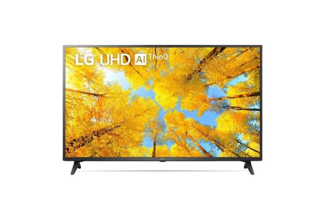 Телевизор LG 50UQ75003LF, 50" 4K IPS UltraHD TV 3840 x 2160, DVB-T2/C/S2, webOS Smart TV, ThinQ AI, Quad Core Processor 4K, WiFi 802.11ac, HDR10, HLG, AI Sound, Voice Controll, Miracast / AirPlay 2,  HDMI, CI, LAN, USB, Bluetooth, 2 pole Stand, Dark 