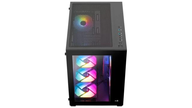 Кутия AeroCool Dryft-G, RGB, Middle Tower, 2 x USB 3.0, 1 x USB 2.0, ATX, mATX, Mini-ITX