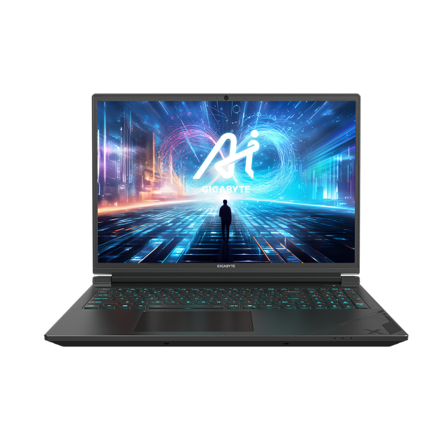 Лаптоп GIGABYTE G6X 9KG 42EE854SD 2024, 16.0" (40.64 cm) WUXGA 165Hz,  Intel Core i7-13650HX 14C (2.6/4.9GHz, 24 MB cache), 2x 8GB DDR5, 1TB SSD Gen4, nVIdia RTX 4050 6GB GDDR6, Free DOS