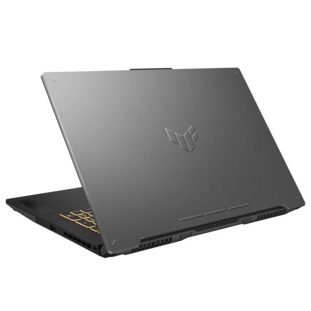 Лаптоп ASUS TUF GAMING F17 FX707VU-HX106, 17.3" (43.94cm) Full HD IPS, 144Hz, Intel Core i7-13620H 10C (2.4/4.9GHz, 24M), NVIDIA GeForce RTX 4050 6GB GDDR6, 16GB DDR5, 512GB SSD, Backlit Chiclet Keyboard, Free DOS