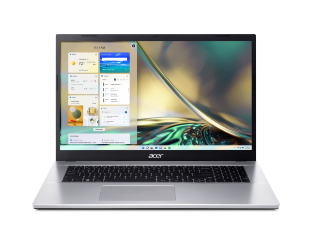 Лаптоп ACER Aspire A317-54-36JN, 17.3" (43.94 cm) HD+/LCD, Intel Core i3-1215U 6C (1.2/4.4 GHz, 10 MB cache), 8GB DDR4,  SSD 512GB, Free DOS