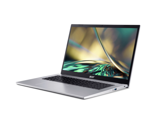 Лаптоп ACER Aspire A317-54-36JN, 17.3" (43.94 cm) HD+/LCD, Intel Core i3-1215U 6C (1.2/4.4 GHz, 10 MB cache), 8GB DDR4,  SSD 512GB, Free DOS
