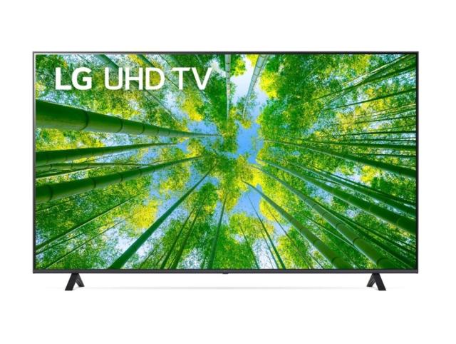 Телевизор LG 75UQ80003LB, 75" 4K IPS UltraHD TV 3840 x 2160, DVB-T2/C/S2, webOS Smart TV, ThinQ AI, Quad Core Processor 4K, WiFi 802.11ac, HDR10, HLG, ALLM / HGiG,  AI Sound, Voice Controll, Wi-Di, Miracast / AirPlay 2,  HDMI, CI, LAN, USB, Bluetooth