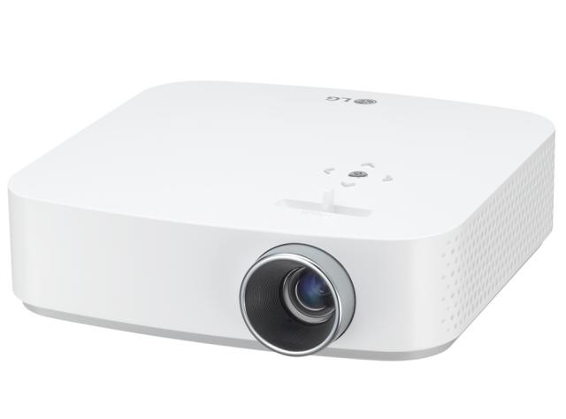 Мултимедиен проектор LG PF50KG Minibeam, RGB LED, HD (1920x1080), Brigthness 600, Contrast ratio 100000:1, HDMI, USB(a), USB Type-C, BT, Speakers 1W + 1W Stereo, 3D Optimazer, RJ45, Broadband, Built-In Battery, White